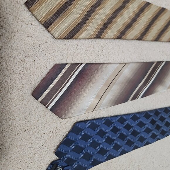 Murano lot of 3 Men's Luxury Designer necktie Tie All 100% SILK Made in USA Kore - Picture 2 of 6